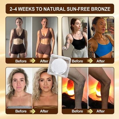 Hiskin® Sunless Instant Bronze Tanning Microneedle Patch (Just once a day) Visible Bronze Glow in 7 Days No UV, No Orange, No Streaks, No DHA, No Mess
