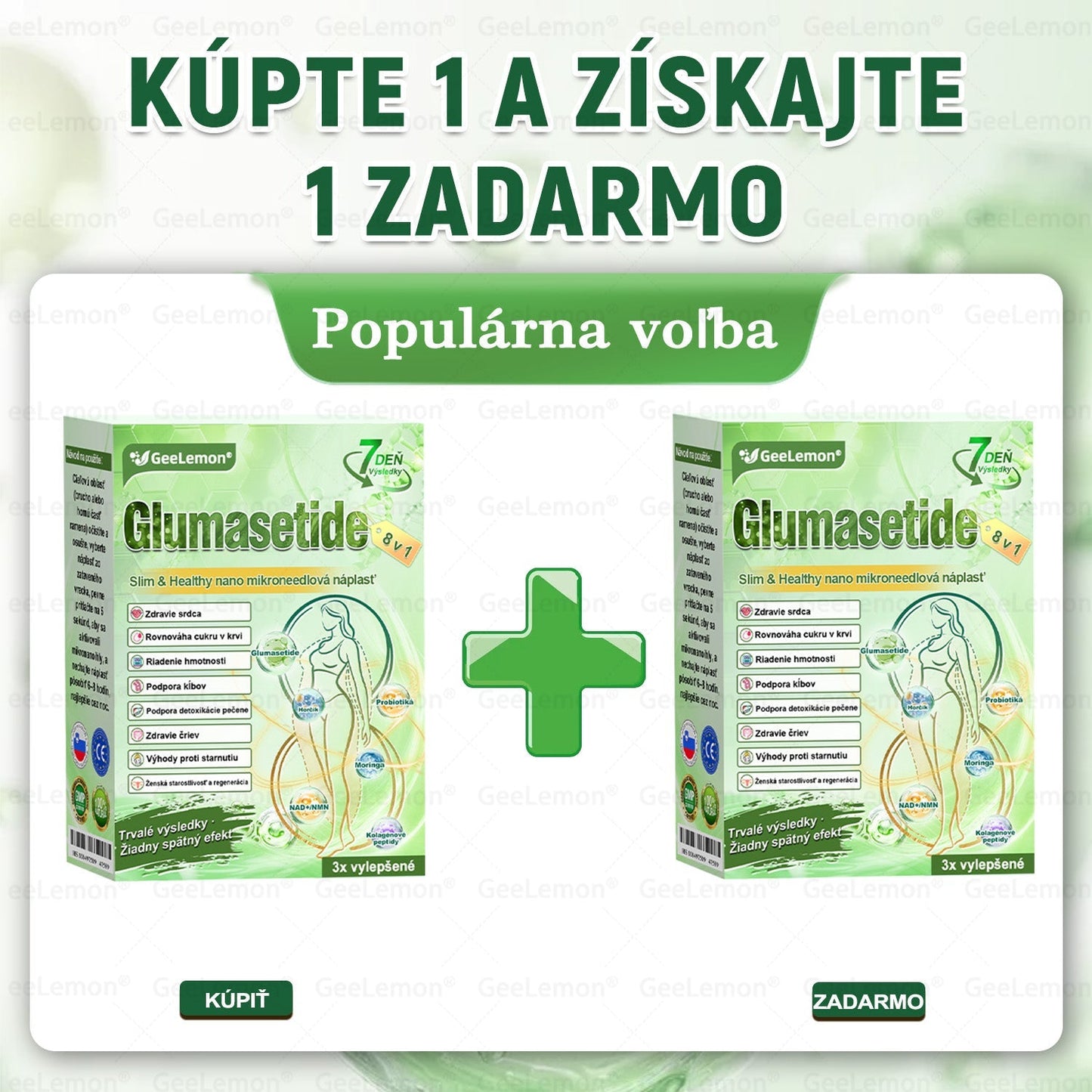 𝐆𝐞𝑒𝐿𝑒𝐦𝐨𝐧® 👩‍⚕️ Glumasetide 8 v 1 Nano mikrotŕňový náplasť – Len raz denne ✅ Viditeľné zmeny za 7 dní na obezitu, ochabnutú pokožku a zdravie