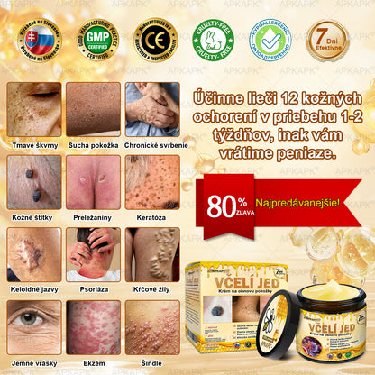 🎊🎉𝖠𝖯𝖪𝖠𝖯𝖪®  Krém s včelím jedom na obnovu pokožky 🐝 pomáha pri riešení kožných problémov, ako sú: vrásky, jazvy, pigmentové škvrny, strie, akné, psoriáza, ekzém, kožné lézie, podráždenie, zápaly a ďalšie problémy pokožky.