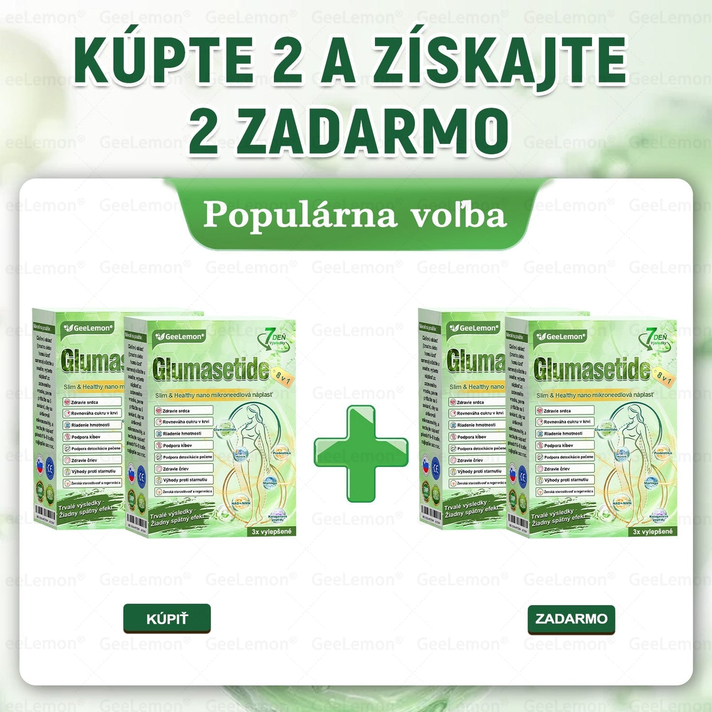 𝐆𝐞𝑒𝐿𝑒𝐦𝐨𝐧® 👩‍⚕️ Glumasetide 8 v 1 Nano mikrotŕňový náplasť – Len raz denne ✅ Viditeľné zmeny za 7 dní na obezitu, ochabnutú pokožku a zdravie