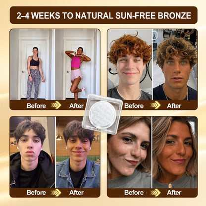 Hiskin® Sunless Instant Bronze Tanning Microneedle Patch (Just once a day) Visible Bronze Glow in 7 Days No UV, No Orange, No Streaks, No DHA, No Mess