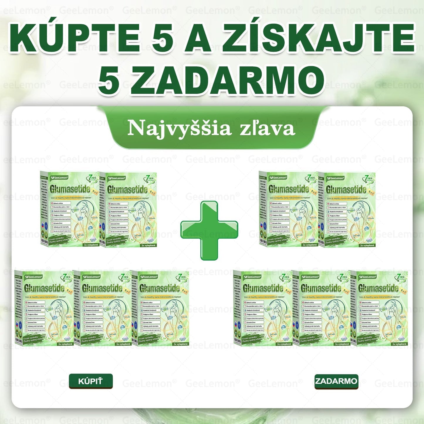 𝐆𝐞𝑒𝐿𝑒𝐦𝐨𝐧® 👩‍⚕️ Glumasetide 8 v 1 Nano mikrotŕňový náplasť – Len raz denne ✅ Viditeľné zmeny za 7 dní na obezitu, ochabnutú pokožku a zdravie
